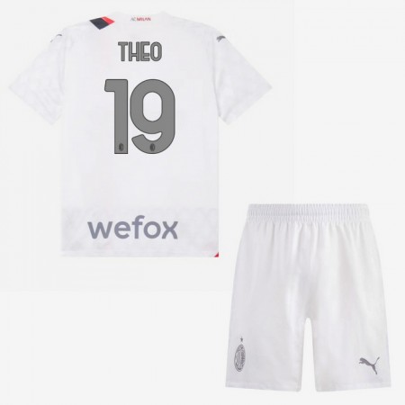 AC Milan Theo 19 Lasten Vieraspelipaita 2023-24 Lyhythihainen (+ shortsit)